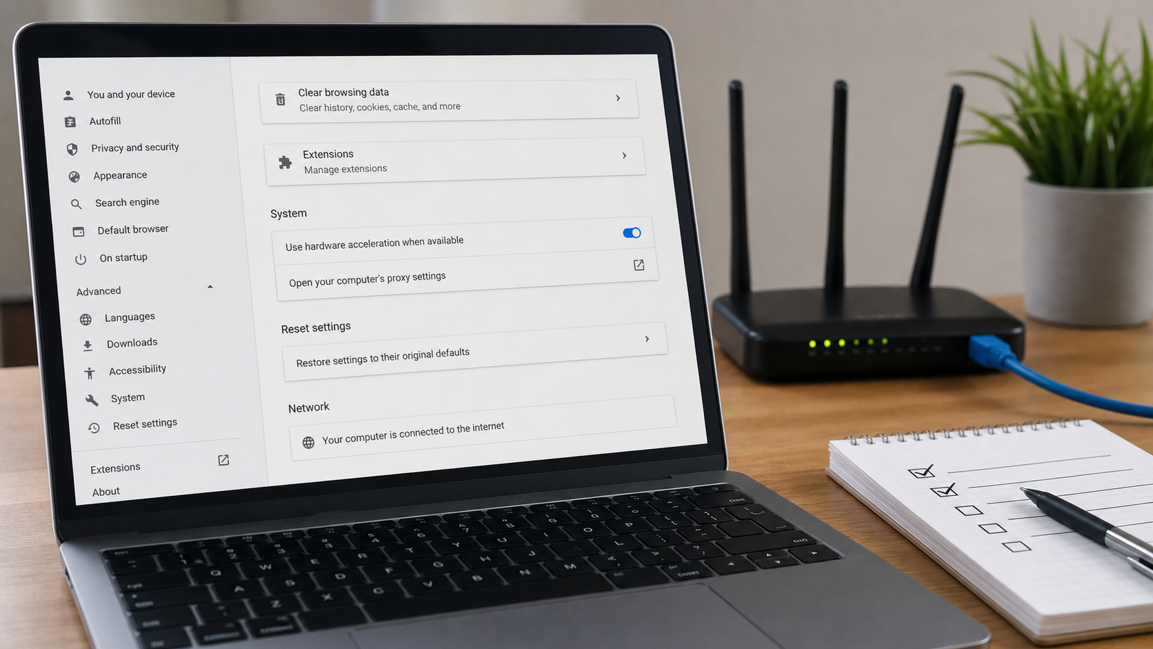 Browser-Einstellungen und Router als Diagnose für nicht ladende Webseiten