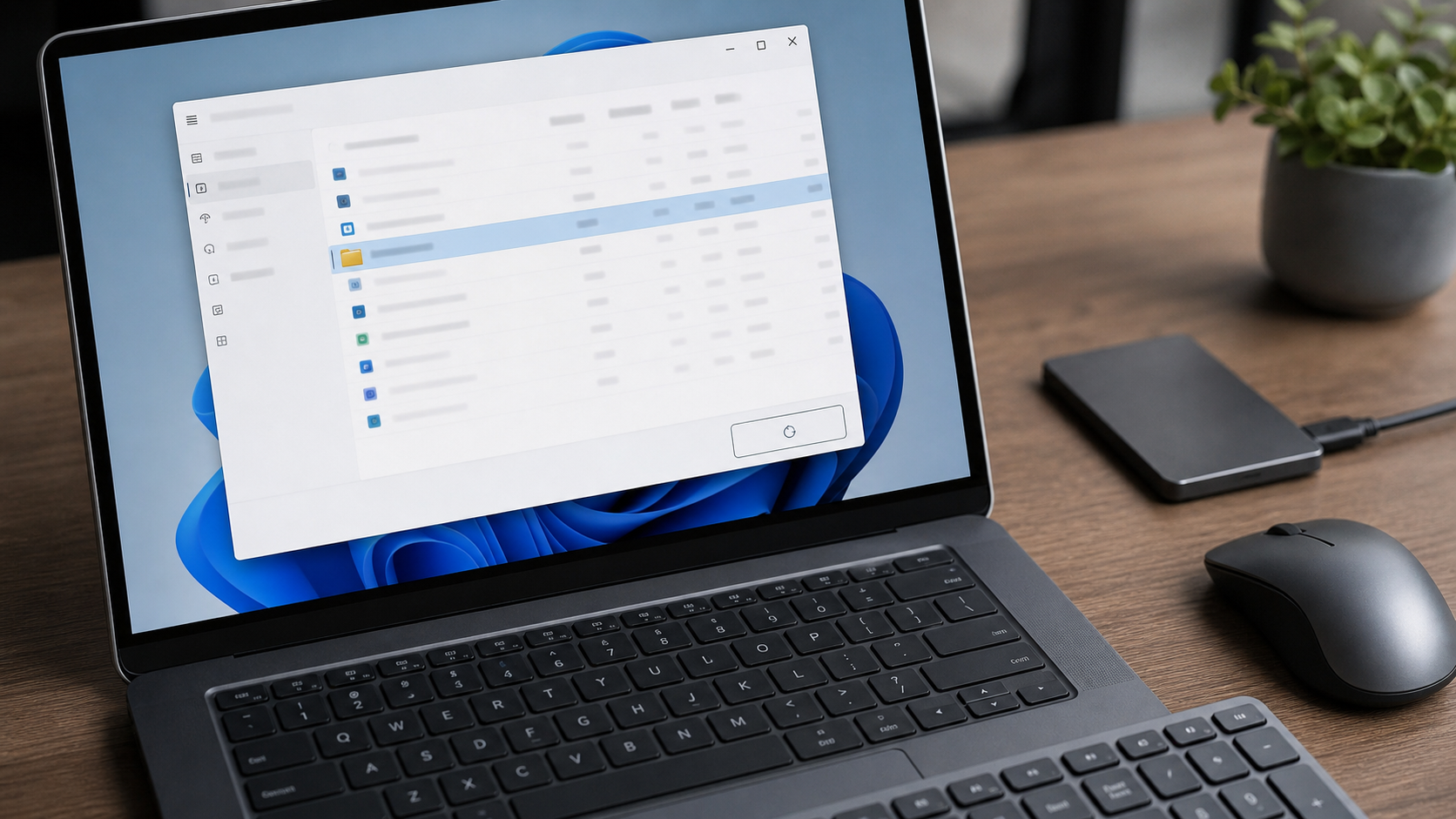 Laptop mit geöffneter Prozessübersicht zum Neustart des Datei-Explorers