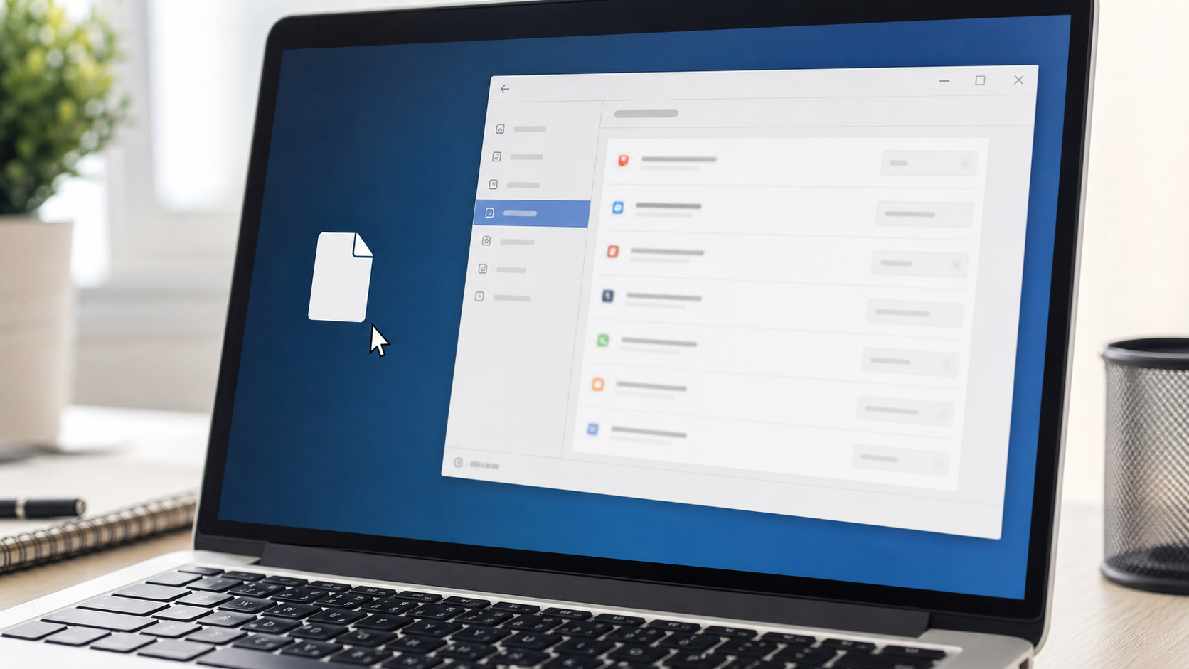 Dateizuordnung für eine PDF-Datei am Laptop prüfen
