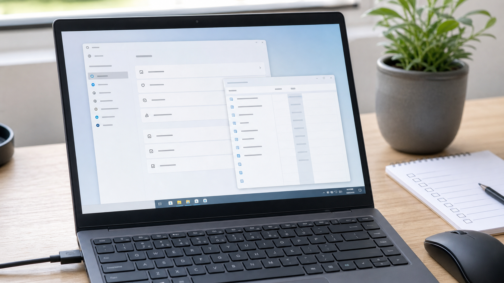 Diagnoseansicht auf einem Laptop, wenn das Startmenü nicht reagiert
